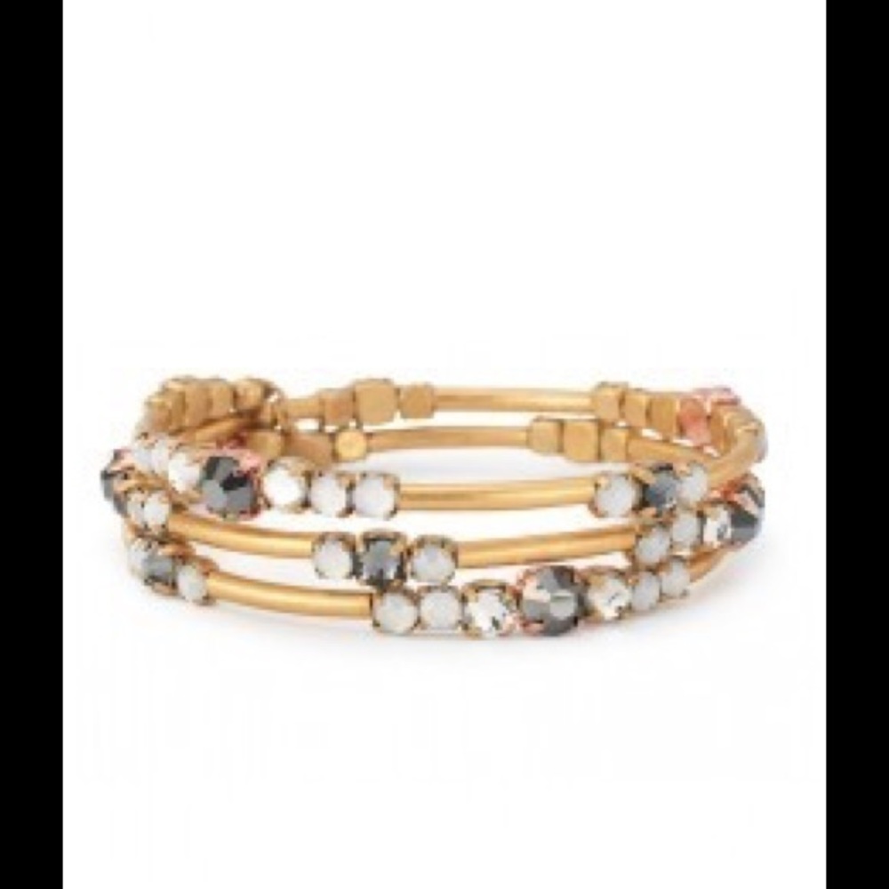 Stella and Dot Isabelle wrap bracelet. Gold.